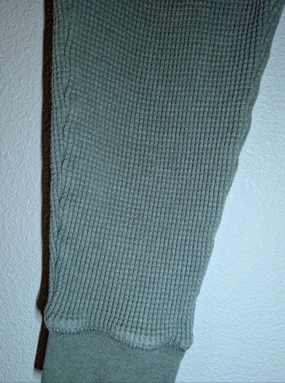 J.Crew Size Medium Olive Green Waffle Knit Drawstring Jogger Pants - Picture 3 of 7